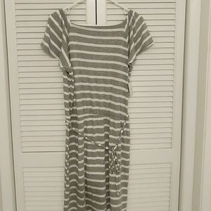 4 for $13 sale       Gray and white stripe dress